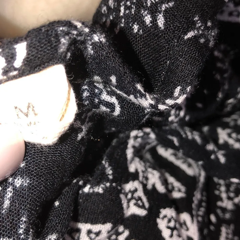 Medium maxi boho black & white Aztec print dress - Image 7