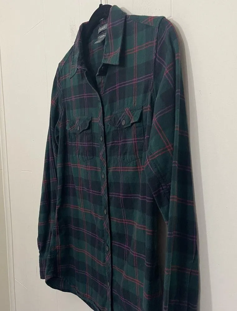 Eddie Bauer Classic Fit Plaid Button Up Flannel Shirt ~ Women’s Size S - Image 10