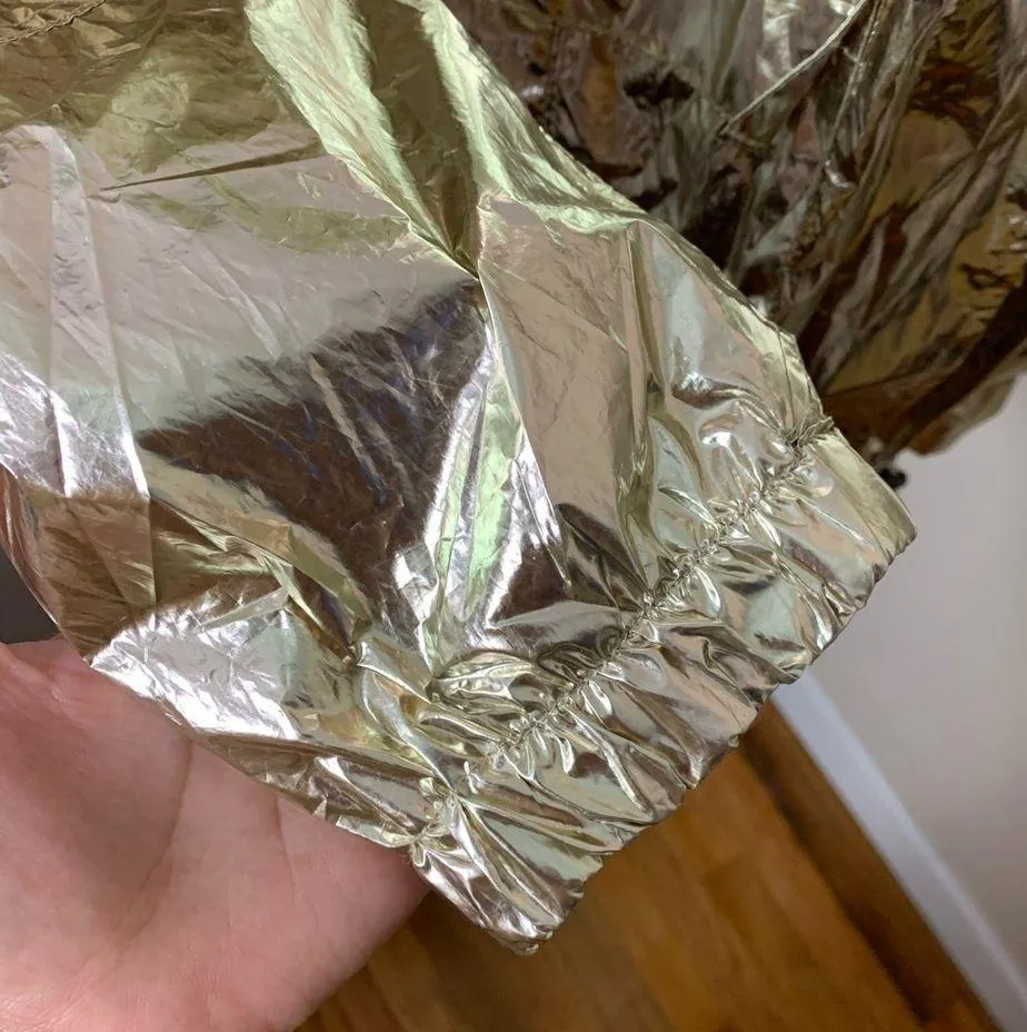 blank nyc • metallic gold hooded jacket - Image 7