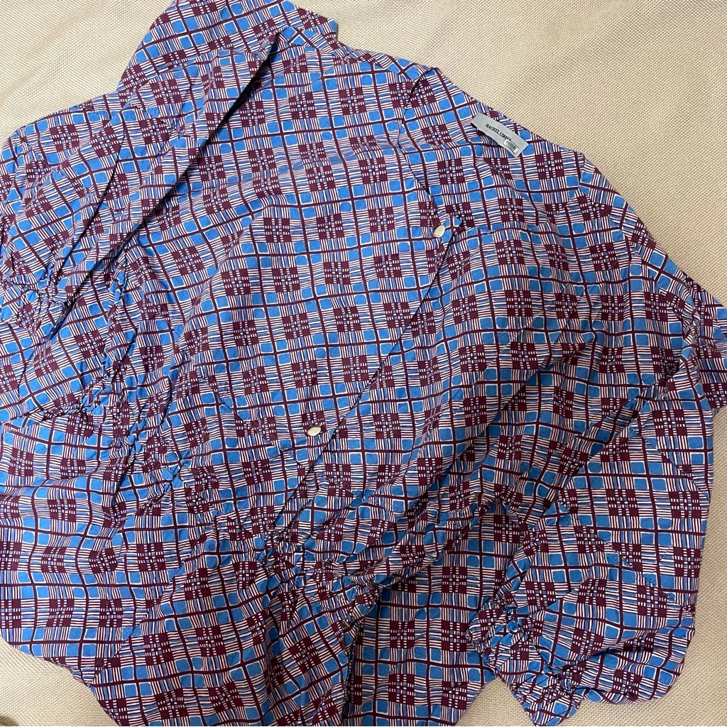 Rachel Comey Holt Jumpsuit Purple Print Cotton Maximalist Artsy Edgy Baggy Boho Blue Size 6 - Image 3