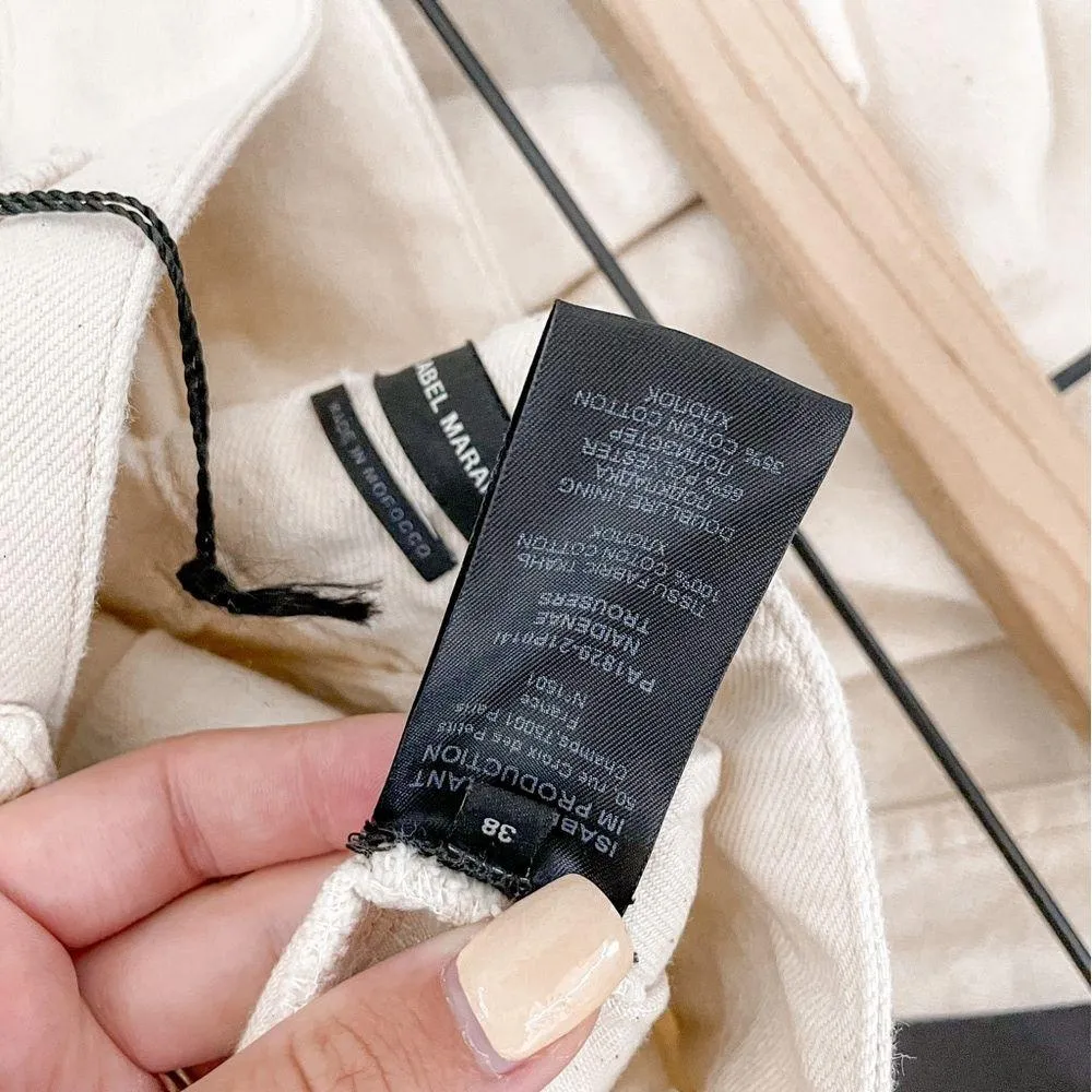 NEW Isabel Marant Naidenae Pants Ecru - Image 8