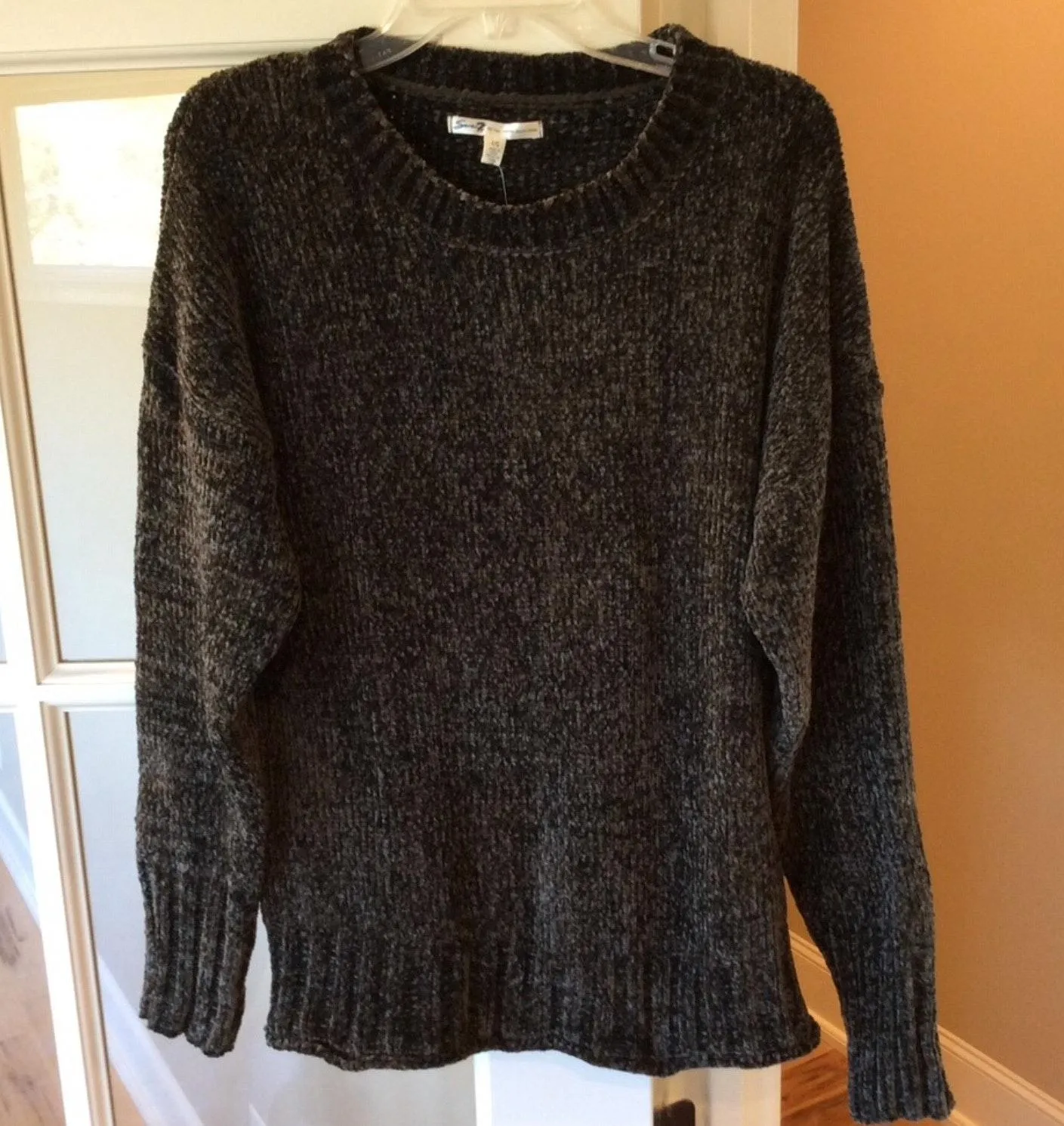 Chenile Plush Sweater Pullover Womens Large New - Image 2