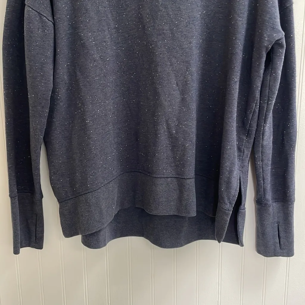 ATHLETA Balance Pullover Crewneck Sweatshirt in Navy Multi Nep Size L - Image 7