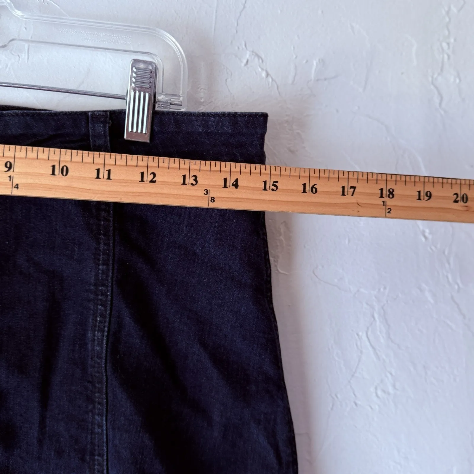 Indigo Rein Skirt Vintage 90s Large Denim Button Front‎ A-Line Mini Western - Image 3