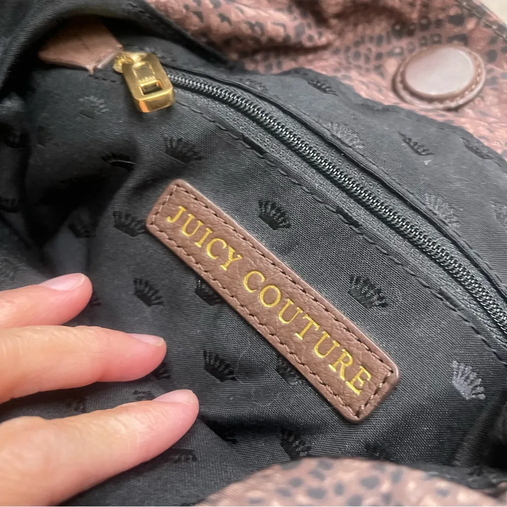 JUICY‎ COUTURE WEEKEND WARRIOR NYLON TOTE Shoulder NATURAL SNAKE READ!!! - Image 5