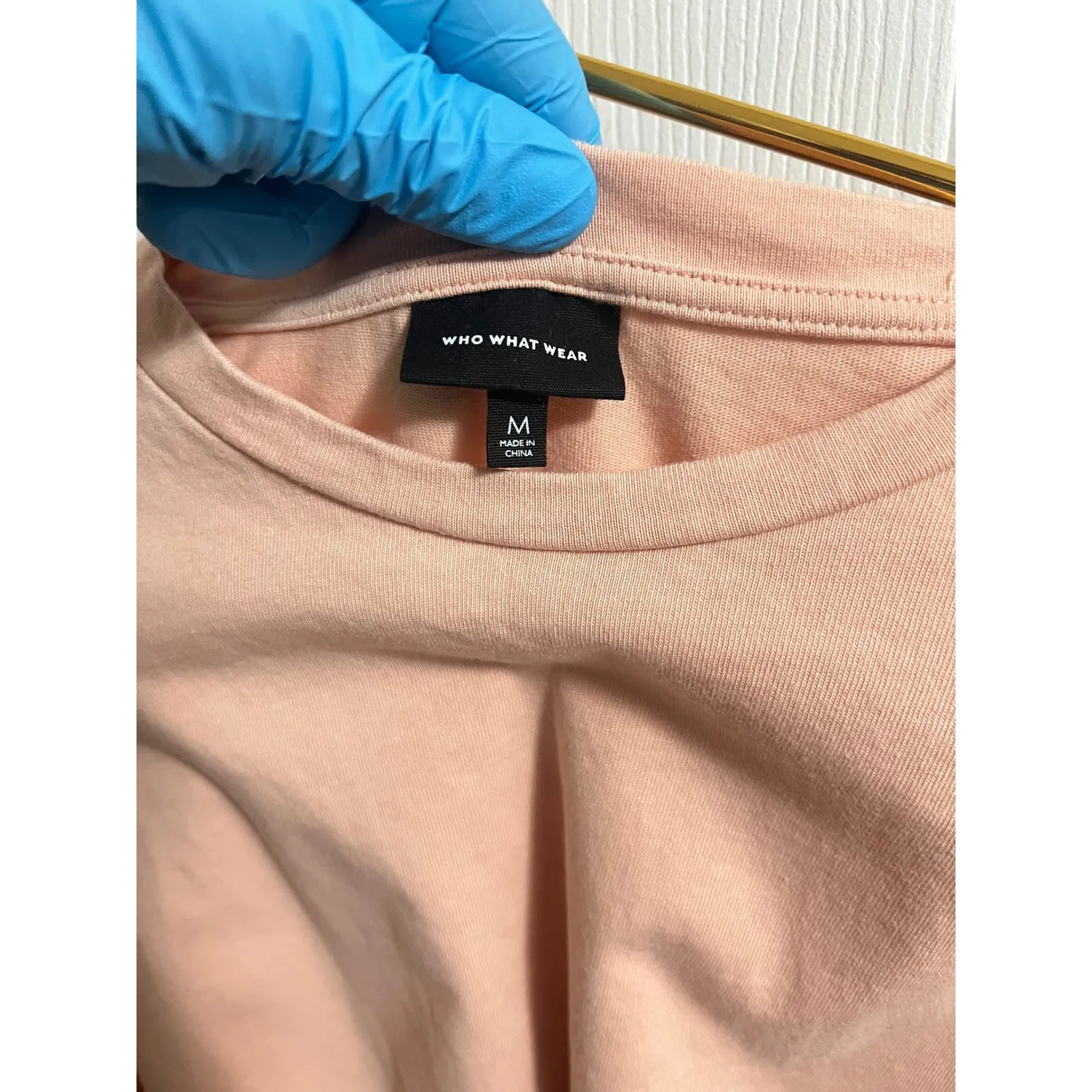 Who What Wear Pink Cotton Bell Angel Flared Sleeve Top Blouse Womens Size M - Image 6