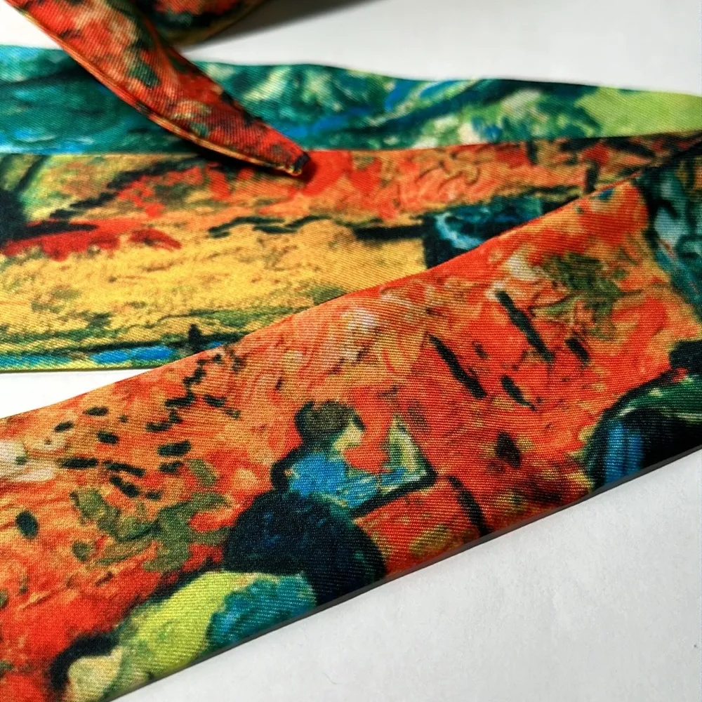 Two Van Gogh Oil Painting Thin Scarves / Hair Bands / Scarves - Image 3