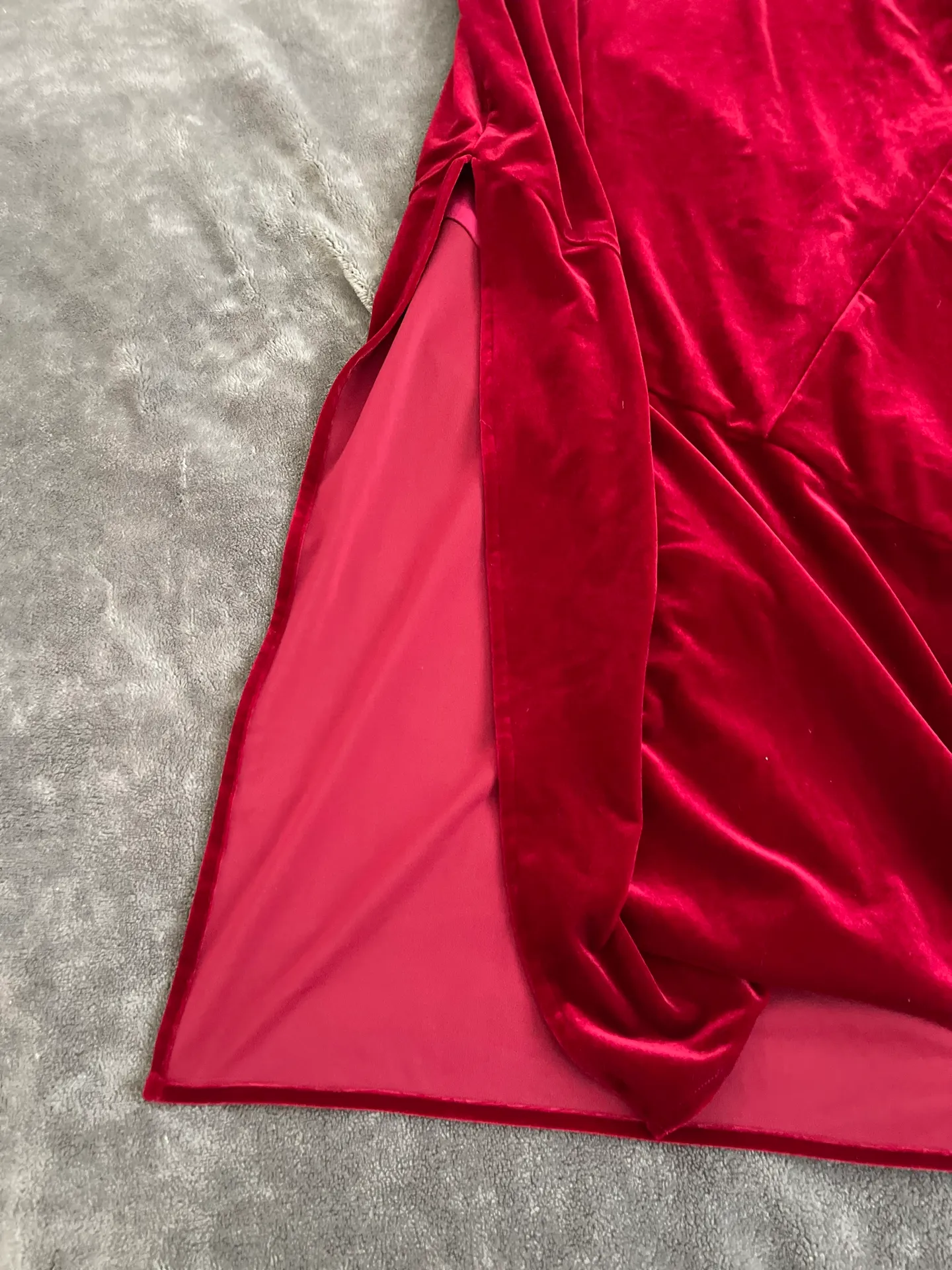 Lovers + Friends Rebel Slip Midi Dress in Ruby Red - Image 7