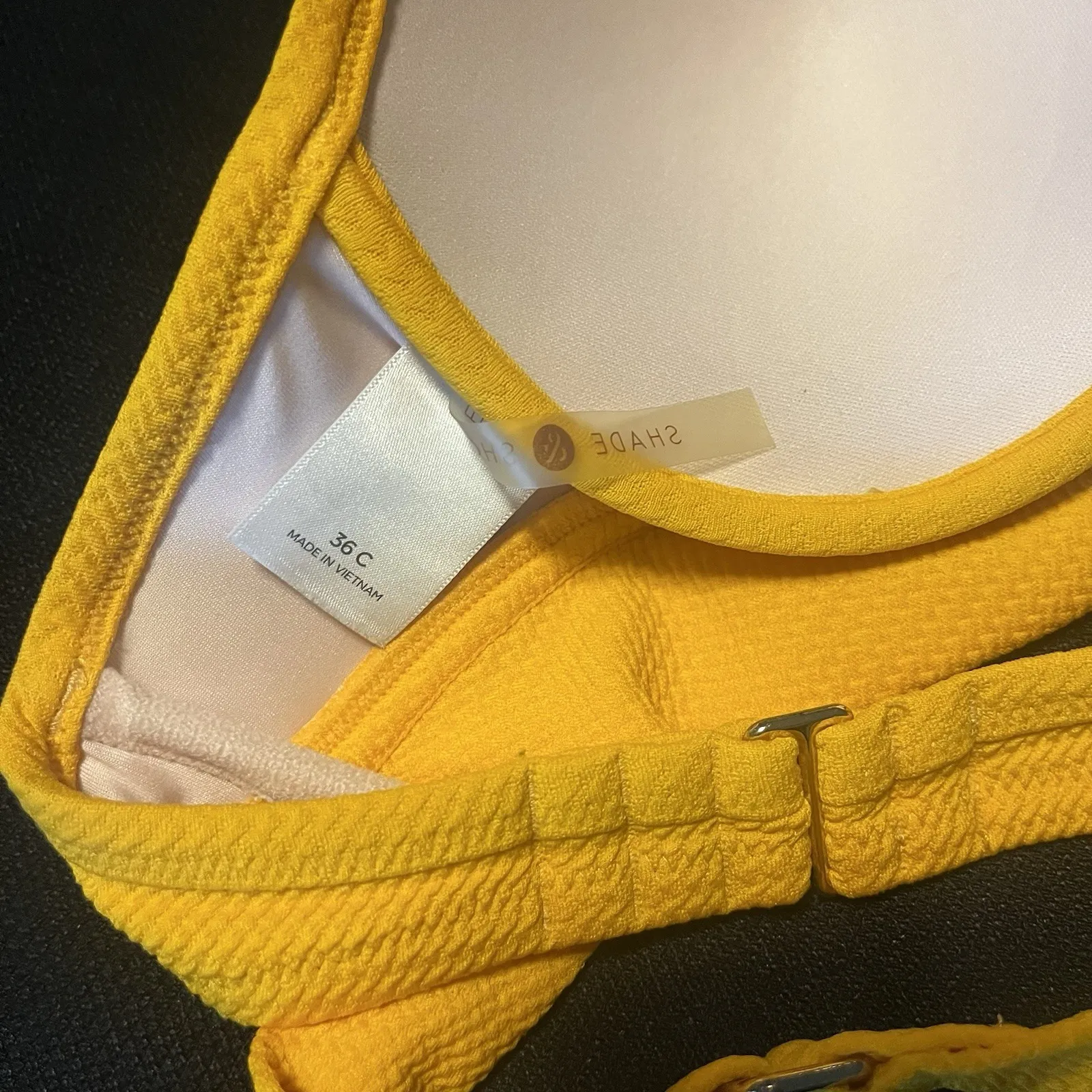 Shade‎ & Shore Woman's 36C Golden Yellow Bikini Top Lined Underwire - Image 7