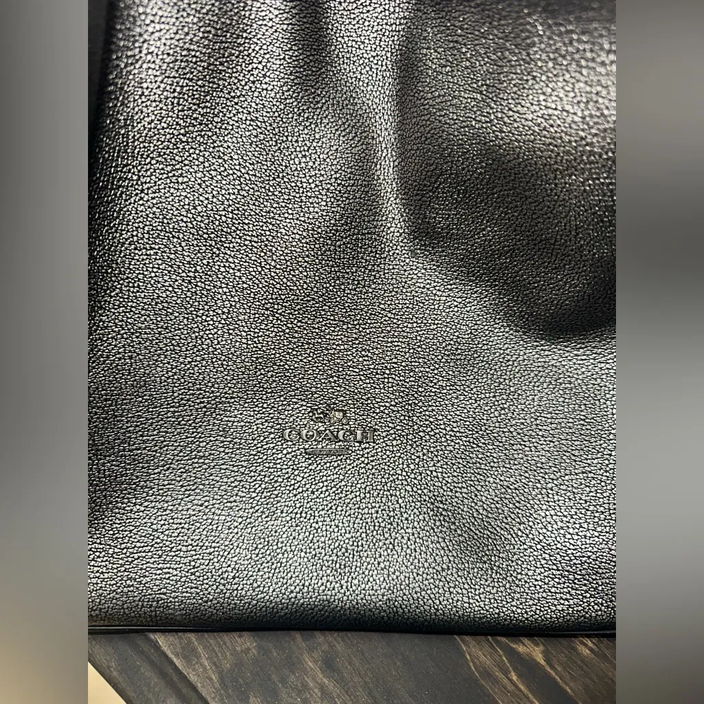 Coach Edie Shoulder Bag 28 Metallic Pebble Leather - Image 16