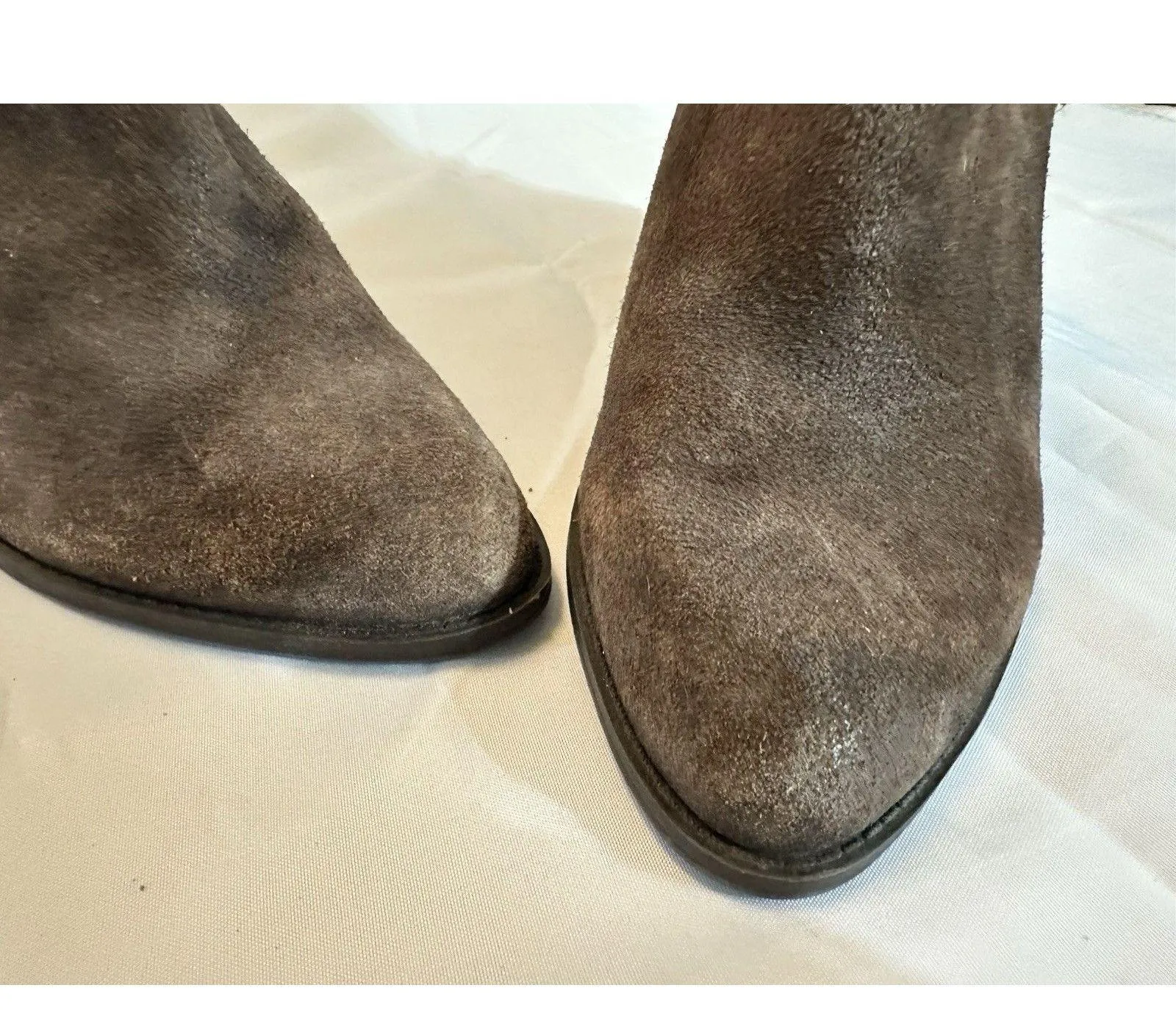 Women’s Franco Sarto Braided Fringe Brown Wedge Ankle Boots Bootie Sz. 10M - Image 9