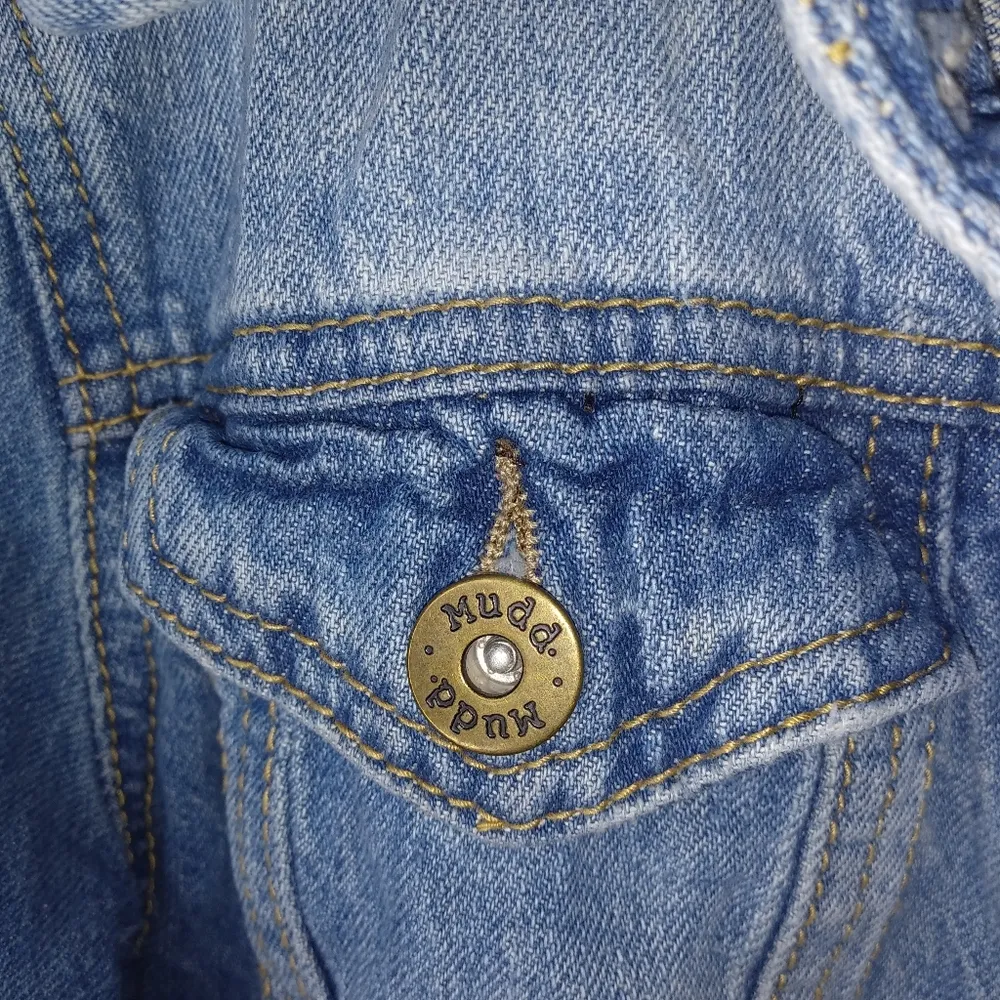 Mudd  M Y2K Crop Distressed Jeans Jacket - Image 3