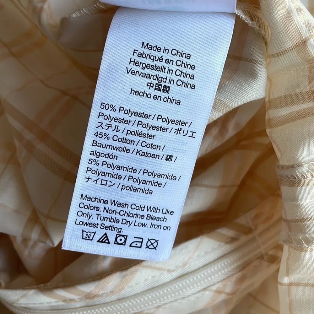 J.Crew V-back puff-sleeve top in textured plaid - Image 9