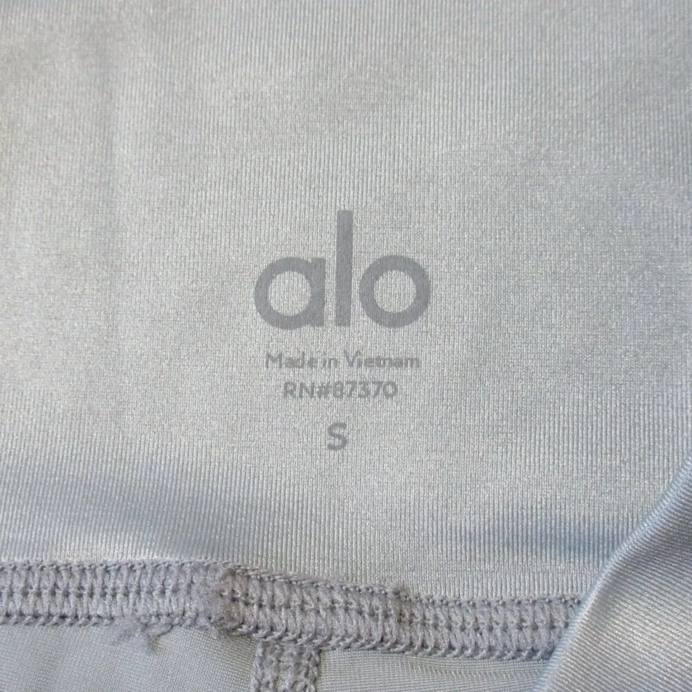 NWT Alo Yoga High-Waist Shine Airbrush Legging in Lead Shine Stretch Workout S - Image 7