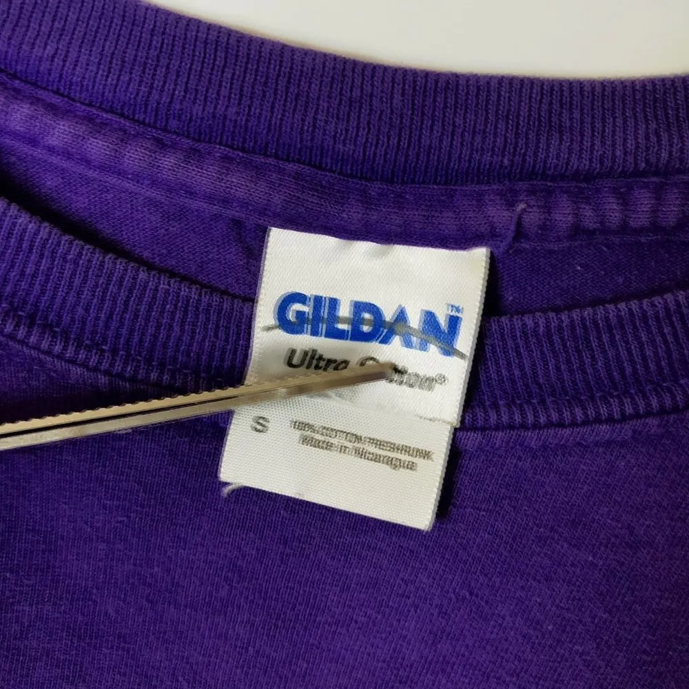 Y2K Vintage Down The Hatch Seafood Restaurant T Shirt Ponce Inlet Purple Small S - Image 4