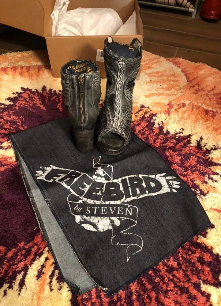 FREEBIRD by Steven Bela Open Toe Booties - Image 5