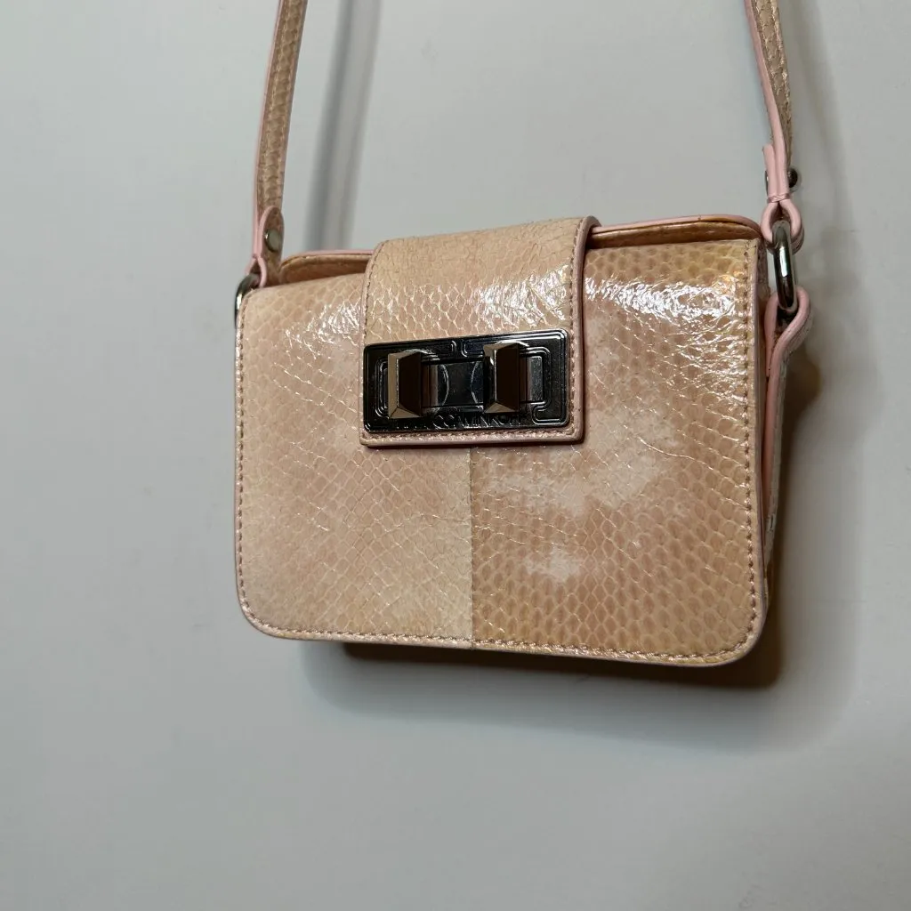 Rebecca Minkoff Blush Pink Waters Embossed Small Leather Crossbody Shoulder Bag - Image 4