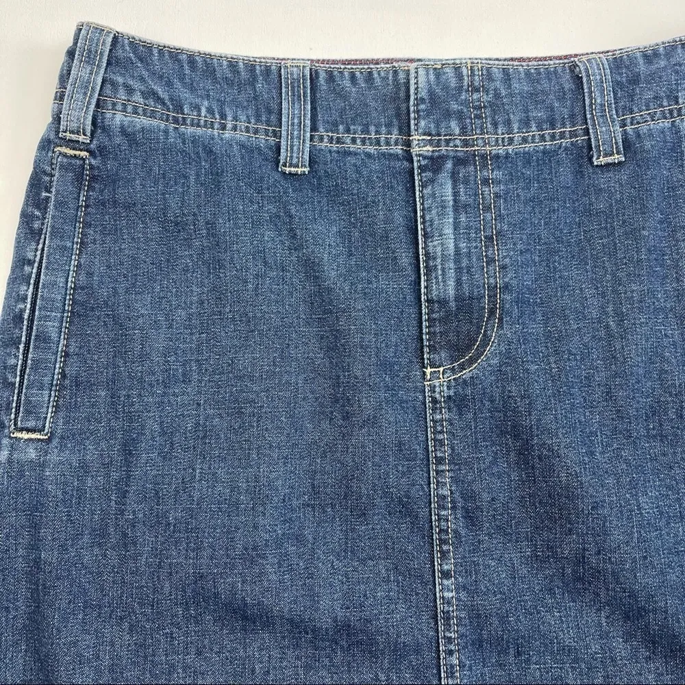 Tommy Hilfiger Cotton Denim Pencil Skirt Y2K Women’s Size 6 Blue - Image 3