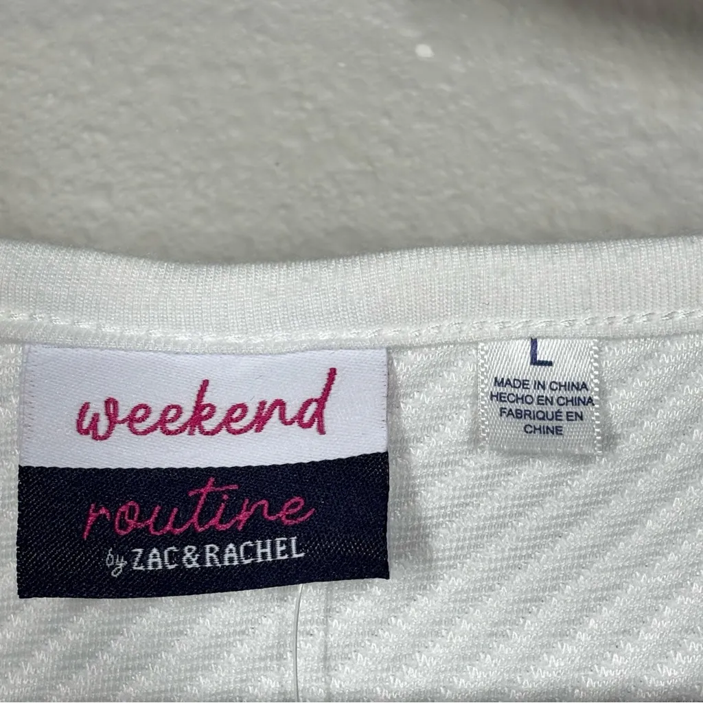 Weekend Routine Zac & Rachel Quilt Cloud Dancer Jacket Size Large White - Image 10