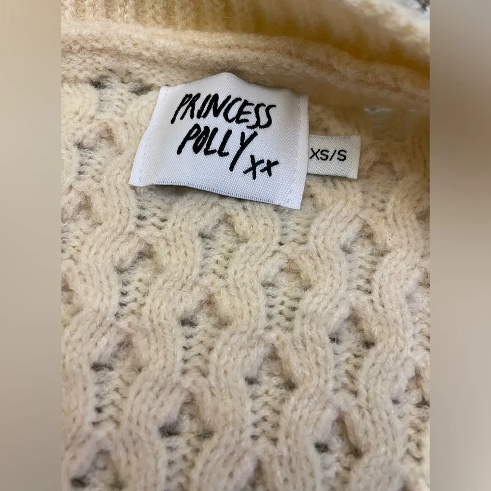 XS/Small Cream Button Up Cardigan Sweater - Image 2