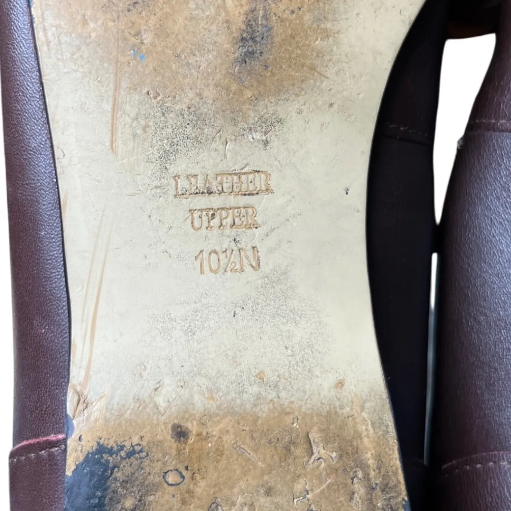 Enzo Angiolini Brown Leather Croc Embossed High Vamp Loafers Women's 10.5N - Image 11