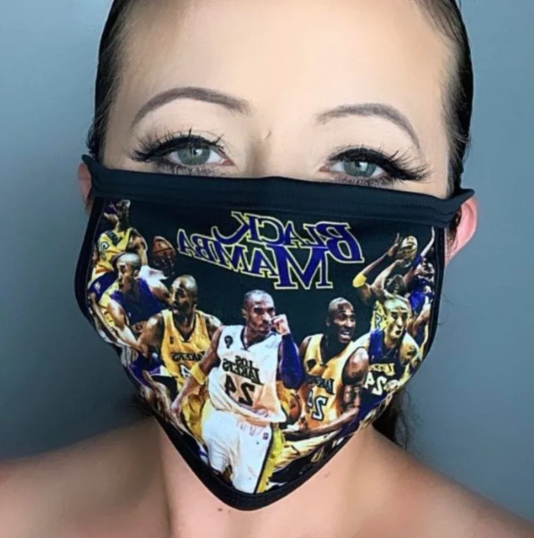 Black Mamba Kobe Lakers silk mask - Image 4