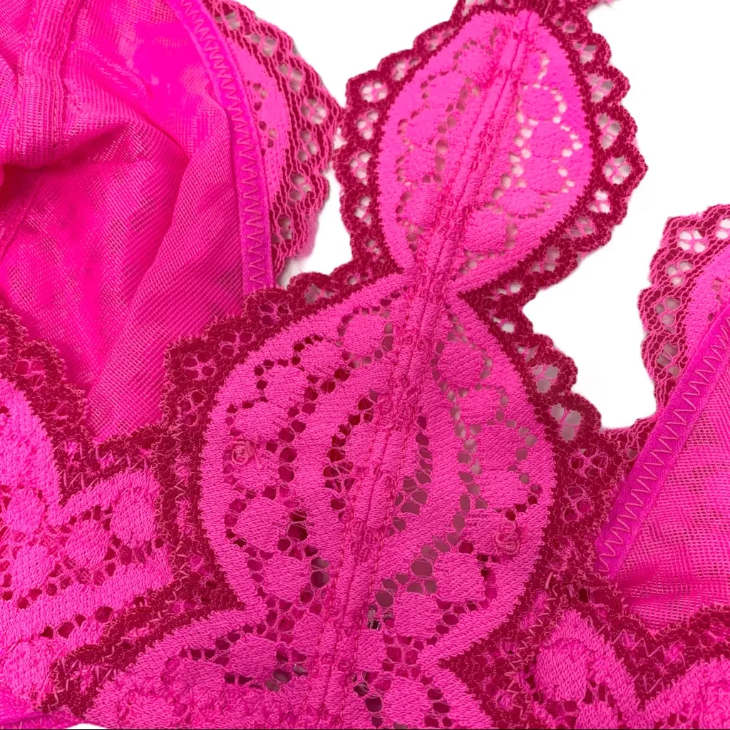 Free People pink Slow Dance underwire bra 34D New - Image 5