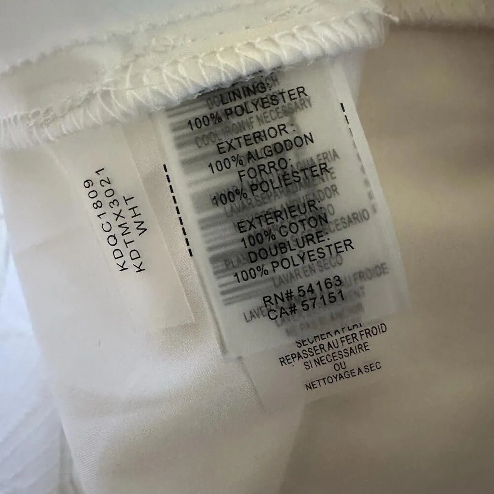 Kensie Embroidered Eyelet Flutter Sleeve Fit & Flare Midi Dress White NWT - Image 11