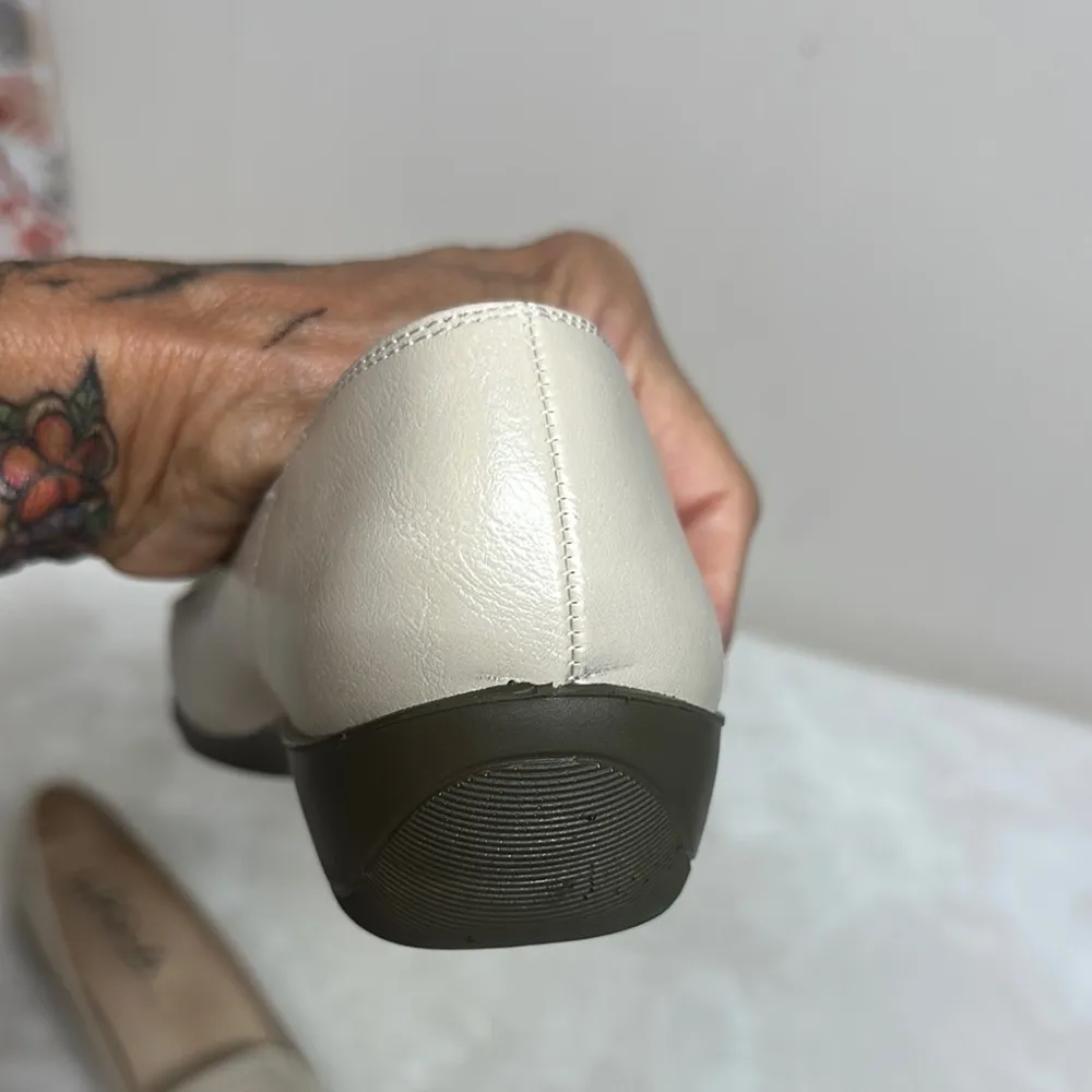 Life India Stride Almond Milk Perforated Flats with Arch Support - Image 5