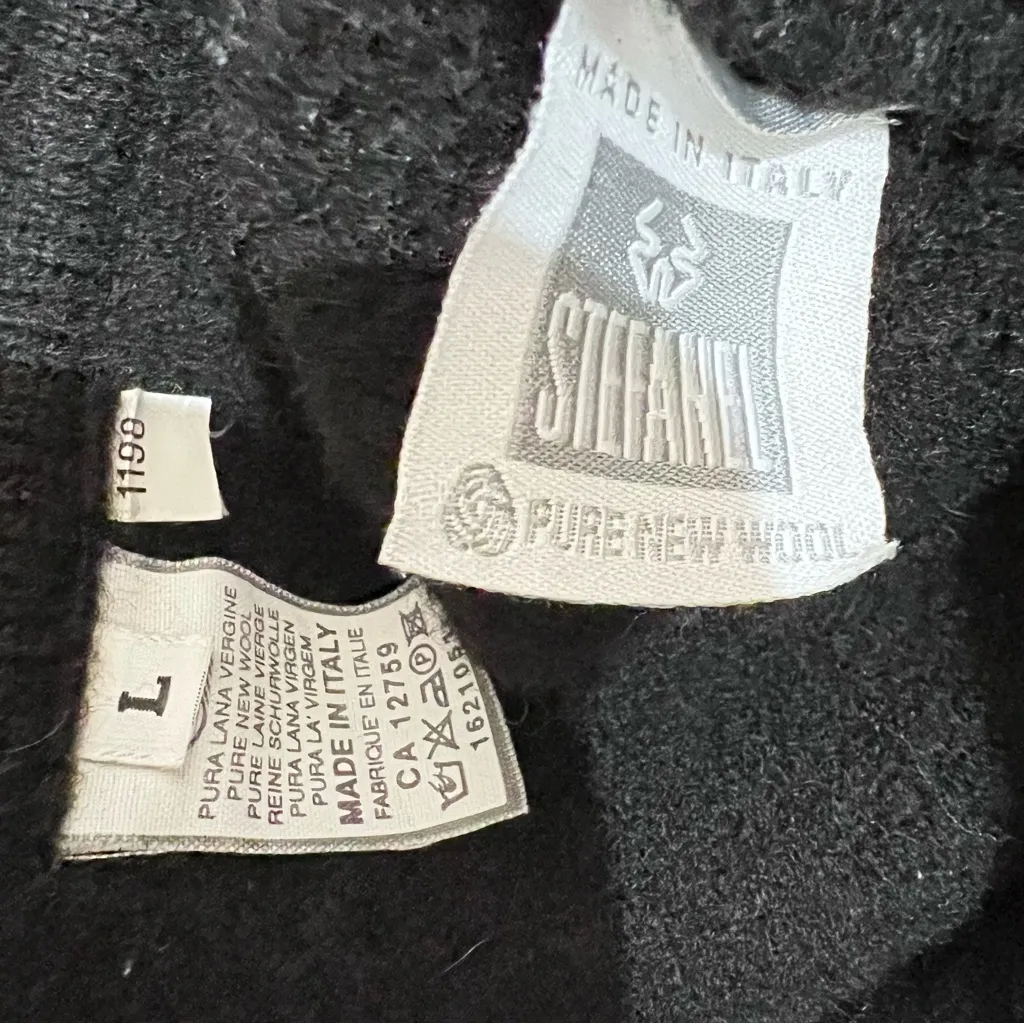 Vintage Stefanel wool blend skirt : Box E: White Size L - Image 5