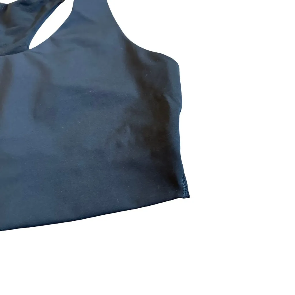 Spanx Black Pull-On Sports Bra Long Length Stretch Classic Size Large Women's - Image 2