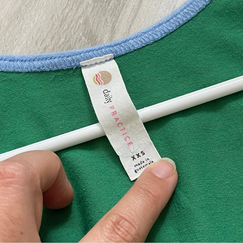 Anthropologie Tank Top sporty daily practice womens Green (xxsmall) preppy - Image 2