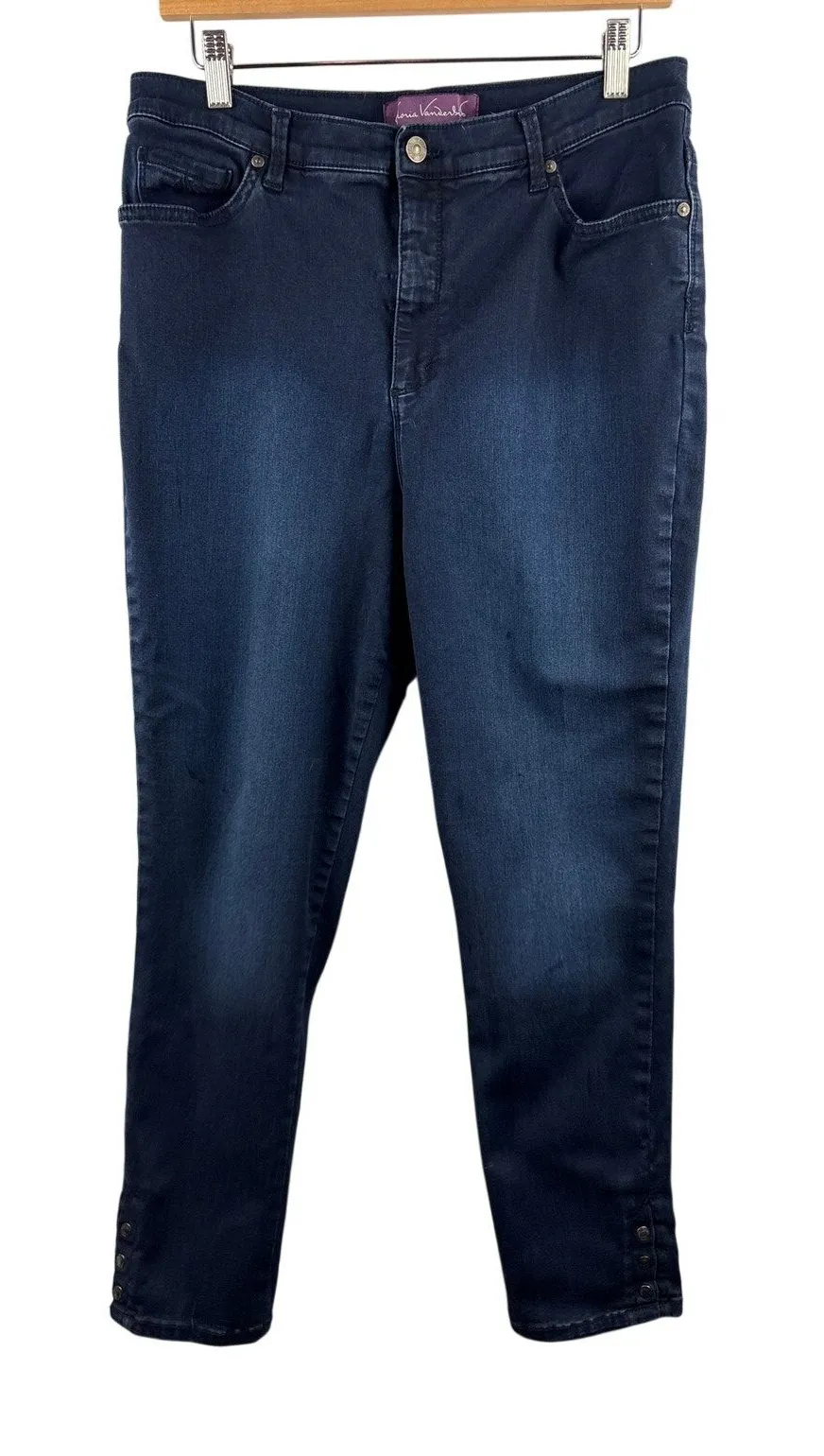 Women’s Gloria Vanderbilt Size 14 Dark Washed Blue Skinny Jeans - Image 1