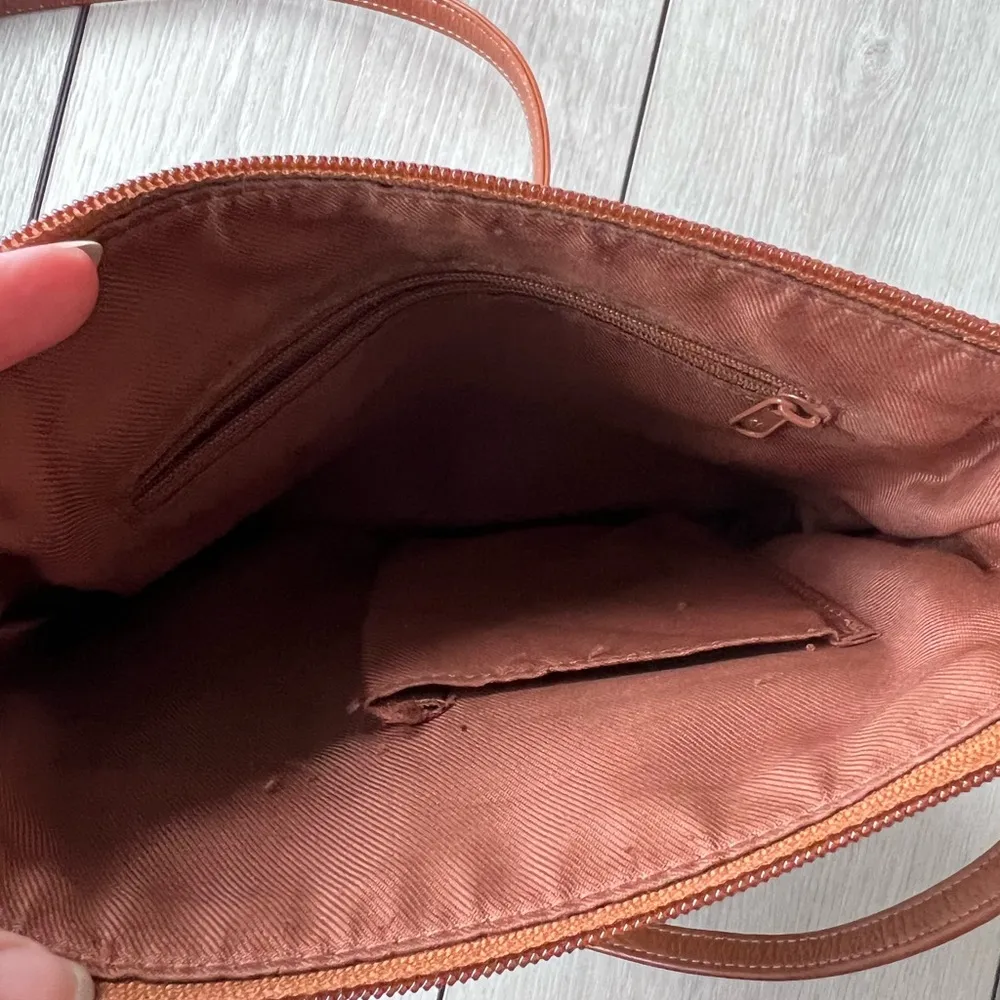 Vintage Classic Brown Leather Bag Shoulder Crossbody Purse - Image 5