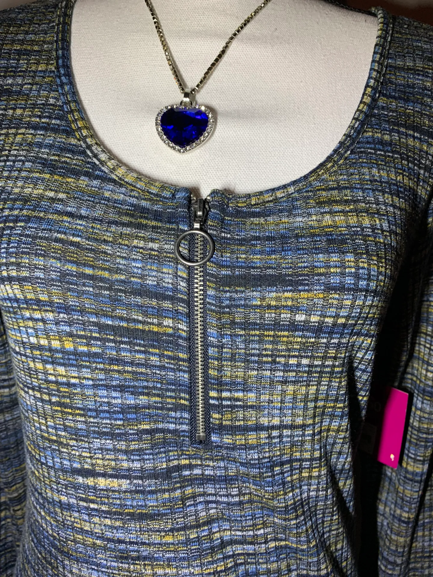 Blue Space Dyed Bodycon Dress - Image 6