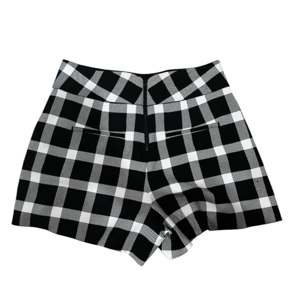 Alice + Olivia High Waist Checkered Shorts - Image 9