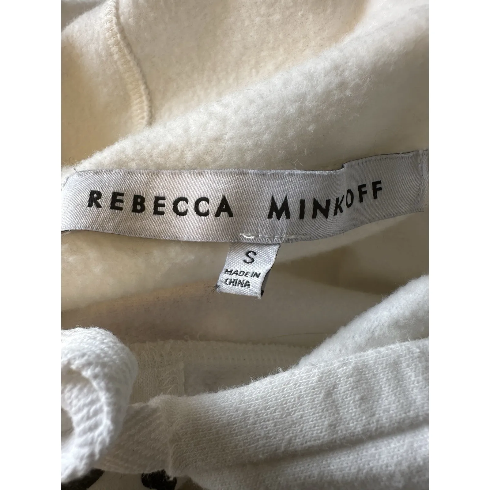 Rebecca Minkoff I Heart You Roxanne Hoodie In White‎ Multi Size S - Image 5