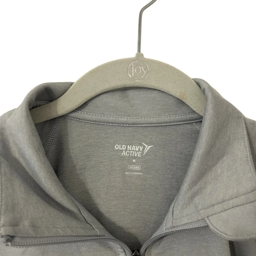 Gray Long Sleeve Athletic Jacket ZipUp Fitness Top Old Navy Women’s Size Medium! - Image 4