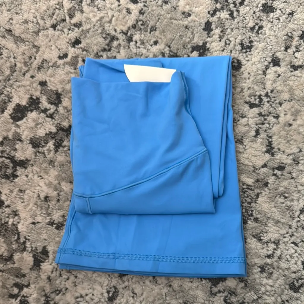 Aerie Offline Real Me Xtra Flare Hi-Rise Bootcut Leggings in Blue Vinyl - Image 4