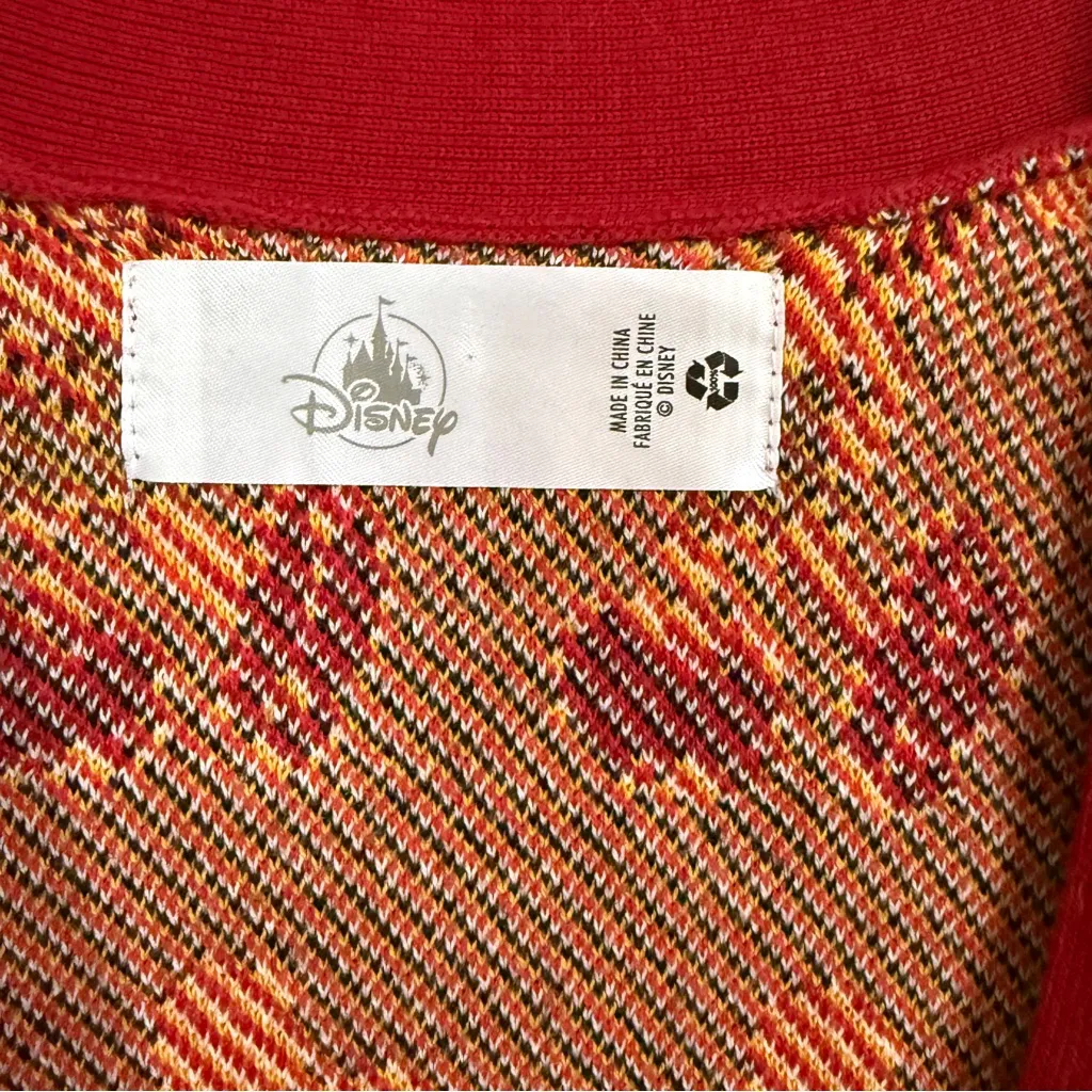 Disney Mickey Mouse Cardigan Sweater Allover print Classic Red Unisex XS - Image 6