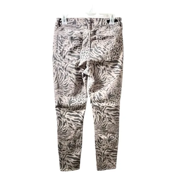 Articles Of Society Beige/Gray Animal Print Jeans Size 27 - Image 3