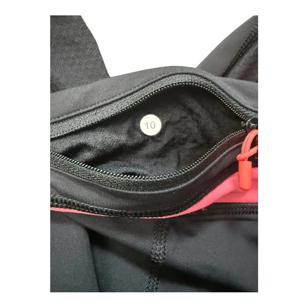 Lululemon Run: Inspire Crop II Leggings – Size 10 – Black / Hot Pink - Image 5