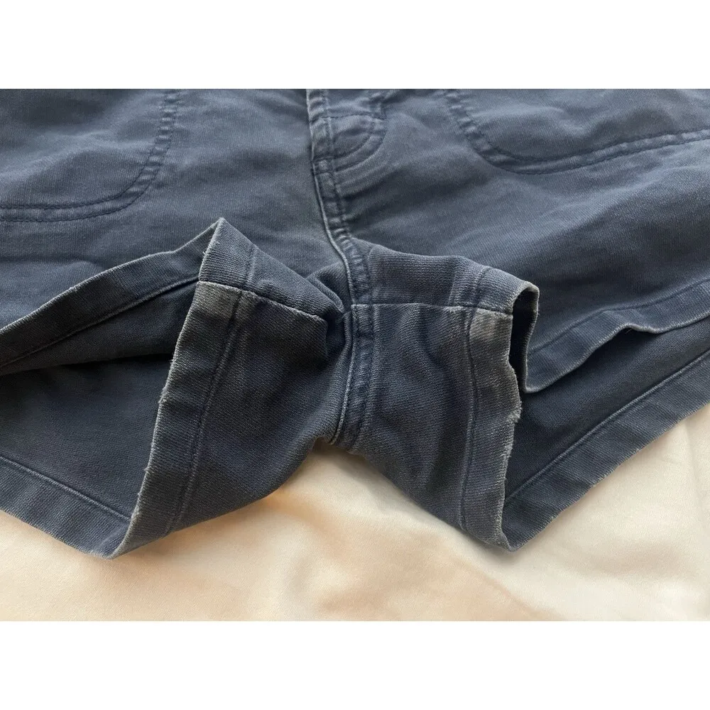 Vintage Abercrombie & Fitch Y2K Micro Mini Shorts Size 4 Blue Pink Low Rise - Image 5