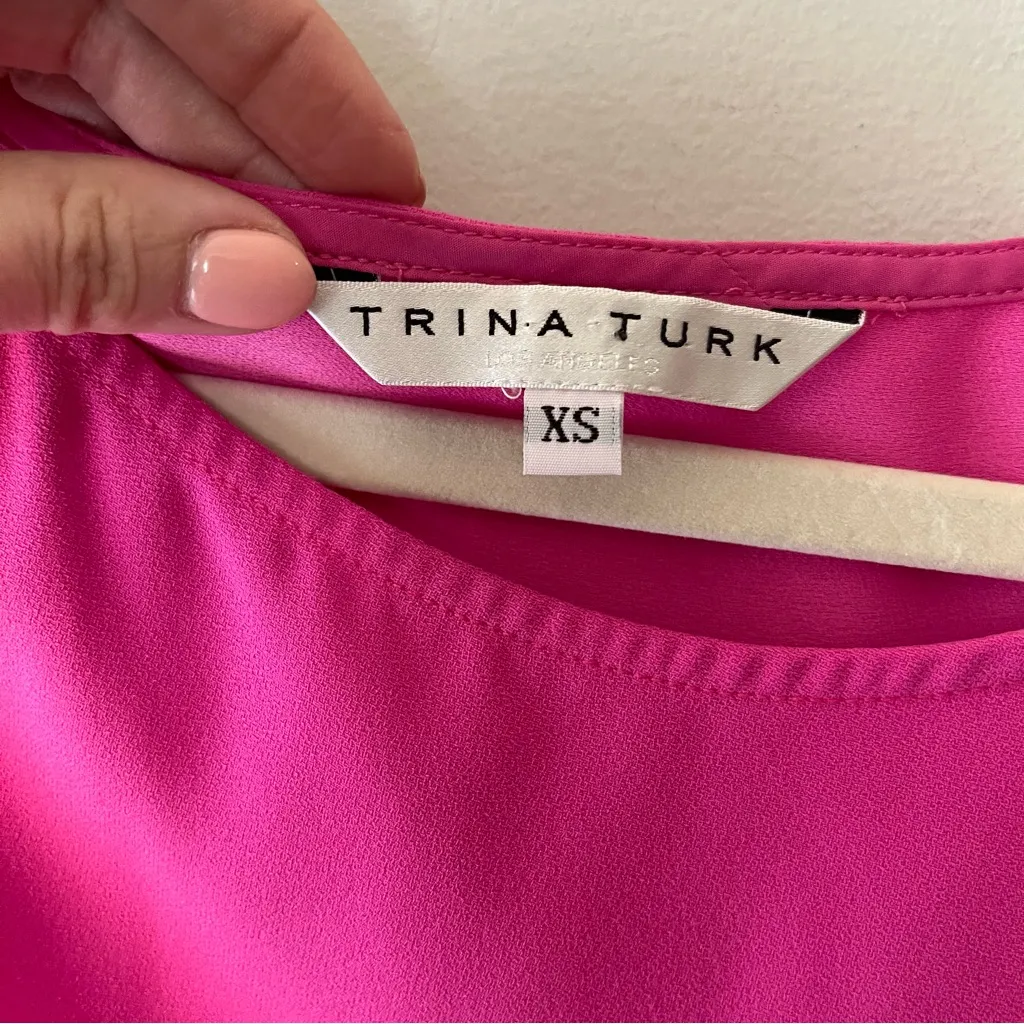 Trina Turk Moana Loa Midi Dress Size XS Hot Pink Length Formal Cocktail NWOT - Image 4