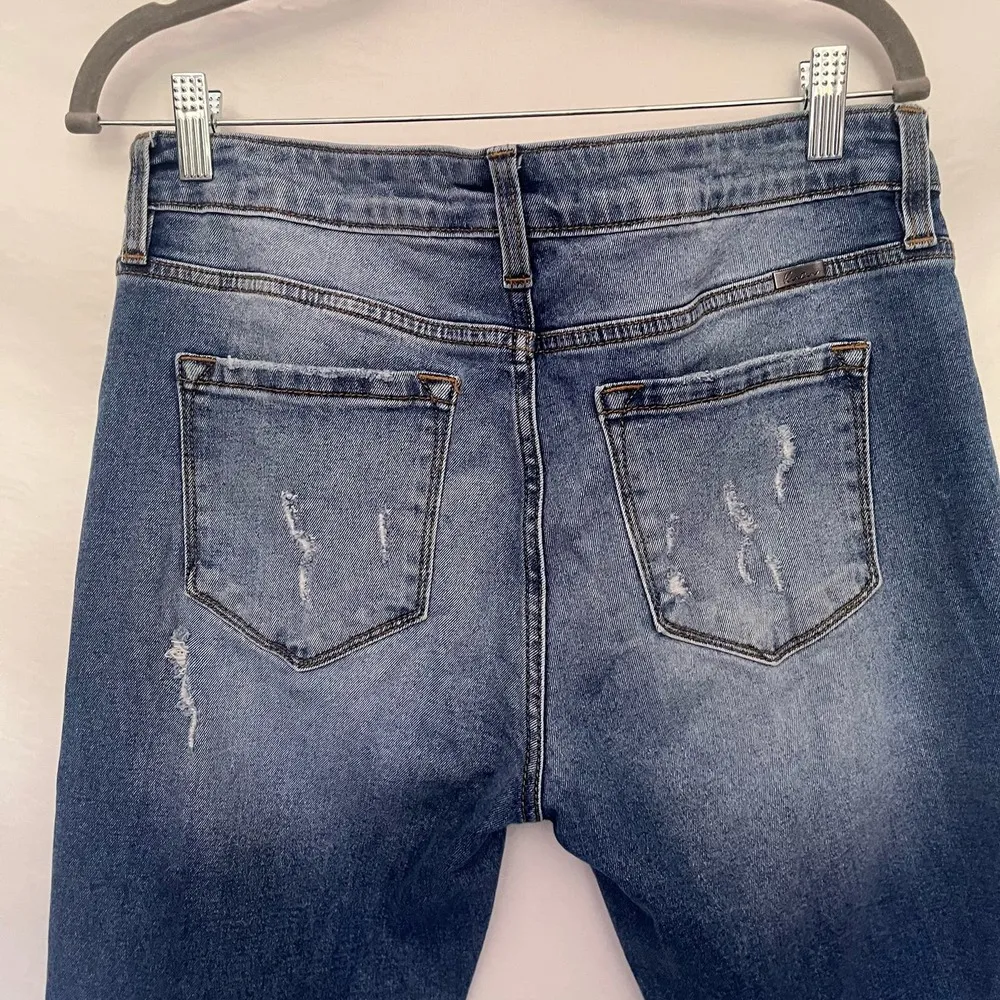 KAN CAN Estilo Distressed Womens Jeans SZ 9/28 Cut 38328 Medium Wash Midrise - Image 7