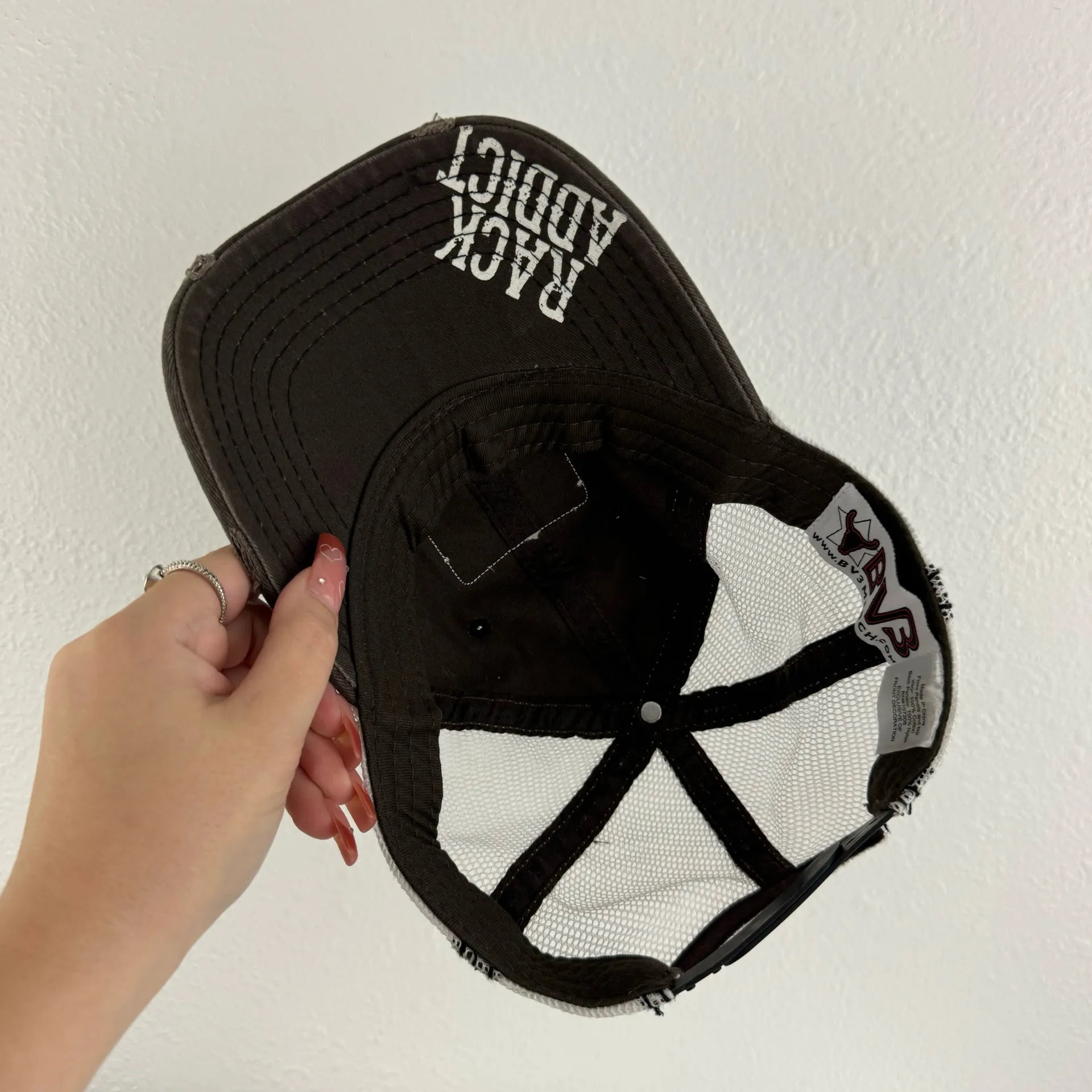 BILLY BOBS TEXAS Y2K Brown White Buck Rack Addict Country Baseball Hat - Image 9