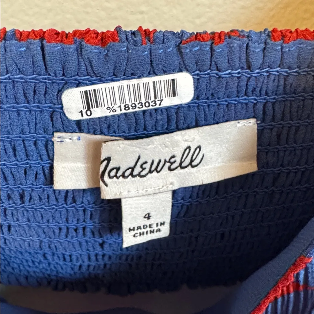 Madewell Empire-Waist Tank Maxi Dress in Exploded Red And Blue Floral 4 - Image 5