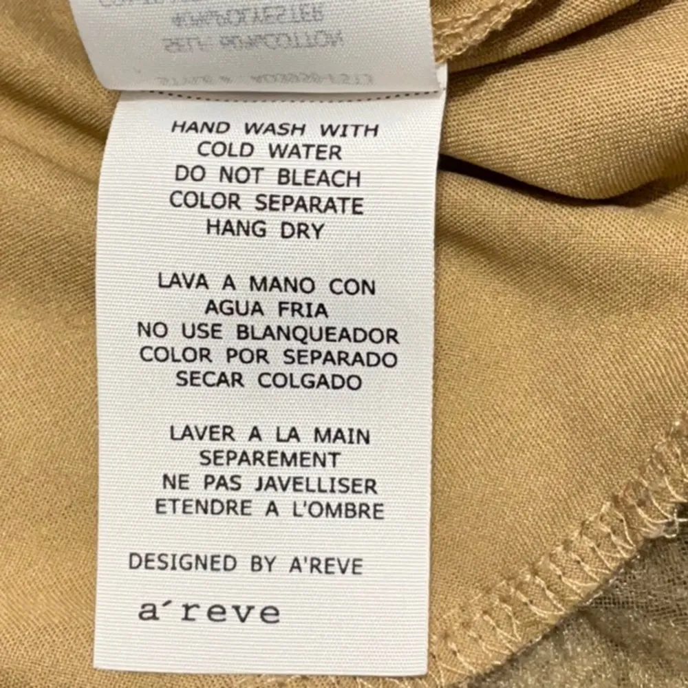 A’REVE Lace Ruffled Tunic M 19” p2p Brown $150 Retail Size M - Image 9