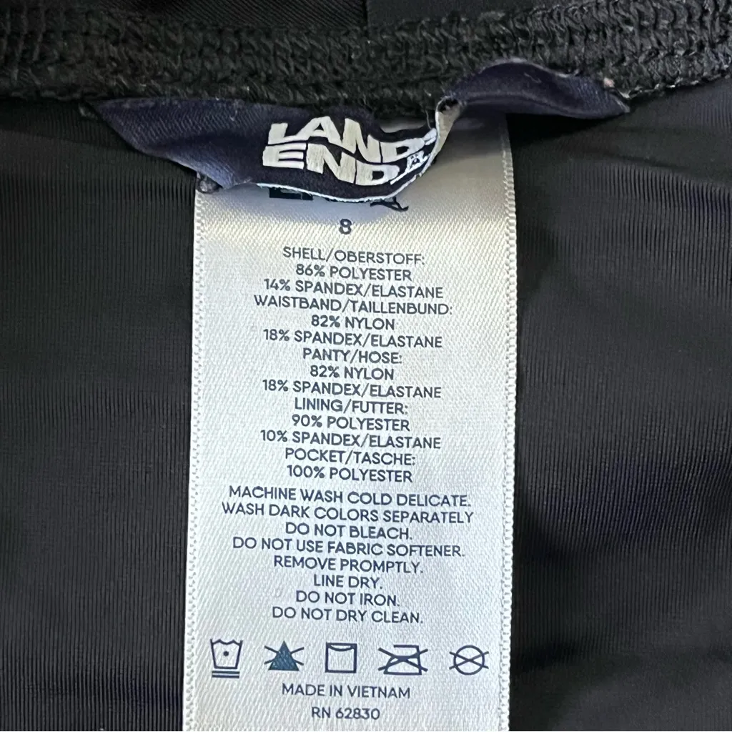 Lands' End black quick-dry board athletic shorts - Image 3