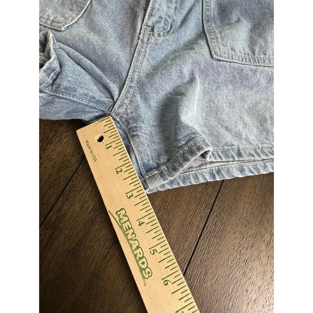 Wax Jean Collection Light Wash Denim Jeans Skater Shorts Size Large - Image 5